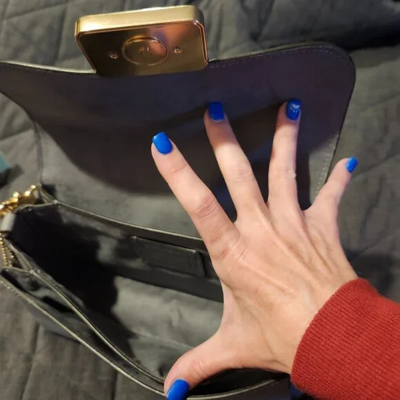 COACH New Shoulder Bag- Snakeskin Print and Dove Grey Leather - Picture 5 of 7